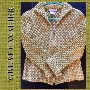 Great Cavalier Zipper Down Blazer, Yellow/Black